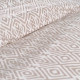 Parure de lit 2 personnes -TODAY - 260x240 cm - 100% Coton - Beige et Blanc