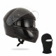 STORMER Casque  Modulable Turn Noir Verni + Cagoule