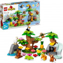 LEGO 10973 DUPLO Animaux Sauvages d'Amérique du Sud, Jouet Tapis de Jeu, Figurines de Crocodile, Singes et Jaguar, Enfants 2 Ans