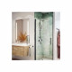 AURYS Gascogne 80 Gauche Porte de douche - L80 x 198 cm - Aluminium anodisé noir mat