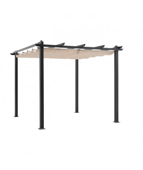 Pergola en aluminium CORDOBA - Beige - 3 x 3 m