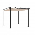 Pergola en aluminium CORDOBA - Beige - 3 x 3 m