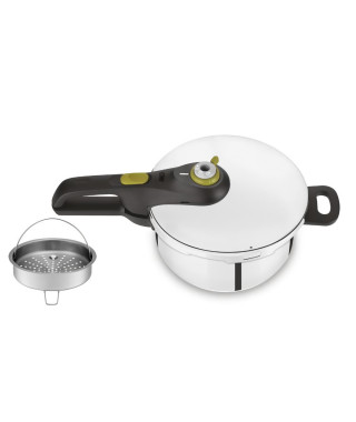 TEFAL P2534438 Cocotte-minute 8 L, Autocuiseur inox, Induction, Sécurité 5 points, Ouverture facile, Secure 5 Neo