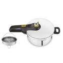 TEFAL P2534438 Cocotte-minute 8 L, Autocuiseur inox, Induction, Sécurité 5 points, Ouverture facile, Secure 5 Neo