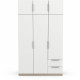 Armoire GHOST - Décor chene kronberg et blanc mat - 6 Portes + 2 Tiroirs - L.119,4 x P.51,1 x H.203 cm - DEMEYERE