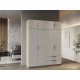Armoire GHOST - Décor chene kronberg et blanc mat - 8 Portes + 2 Tiroirs - L.157,3 x P.51,1 x H.203 cm - DEMEYERE