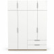 Armoire GHOST - Décor chene kronberg et blanc mat - 8 Portes + 2 Tiroirs - L.157,3 x P.51,1 x H.203 cm - DEMEYERE