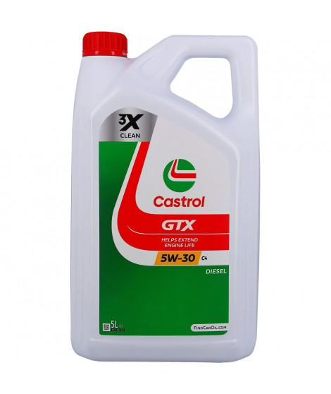 Huile moteur - CASTROL - GTX 5W-30 C4 - 5L