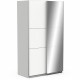 Armoire GHOST - Décor blanc mat - 2 Portes coulissantes + miroir - L.116,5 x P.59,8 x H.203 cm - DEMEYERE