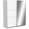 Armoire GHOST - Décor blanc mat - 2 Portes coulissantes + miroir - L.178,1 x P.59,9 x H.203 cm - DEMEYERE