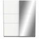 Armoire GHOST - Décor blanc mat - 2 Portes coulissantes + miroir - L.178,1 x P.59,9 x H.203 cm - DEMEYERE