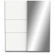 Armoire GHOST - Décor blanc mat - 2 Portes coulissantes + miroir - L.178,1 x P.59,9 x H.203 cm - DEMEYERE