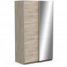 Armoire GHOST - Décor chene kronberg - 2 Portes coulissntes + miroir - L.116,5 x P.59,8 x H.203 cm - DEMEYERE