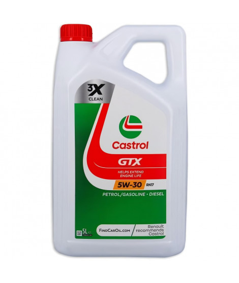 Huile moteur - CASTROL - GTX 5W-30 RN17 - 5L