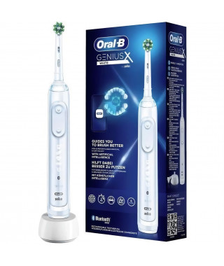 Brosse a Dents Électrique Oral-B Genius X - 1 Brossette incluse, 6 Modes Dont Blancheur, Douceur et Soin des Gencives