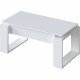 Table basse relevable - Mélaminé blanc  - L 105 x P 55 x H 45 cm NOVA