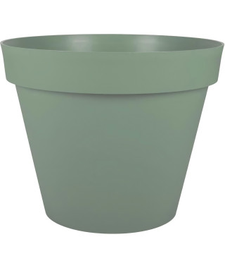 EDA PLASTIQUE - Pot de fleur rond Toscane - Ø 60 x H47 cm - 76 L - Vert laurier