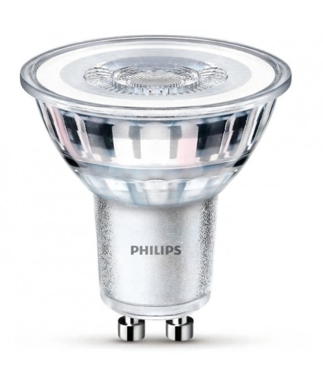 PHILIPS Ampoule LED Spot GU10 - 50W Blanc Chaud - Compatible Variateur - Verre