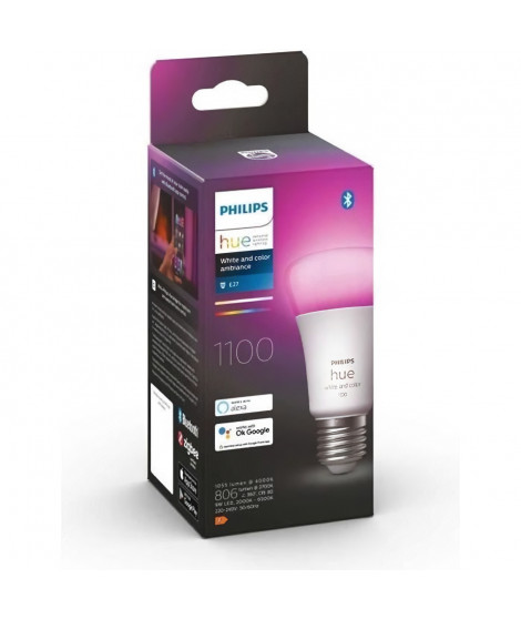 PHILIPS Hue White and Color Ambiance - Ampoule LED connectée 10W Equivalent 75W - E27 Bluetooth x1