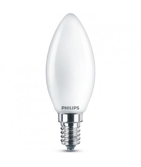 PHILIPS LED Classic 40W Flamme E14 Blanc Chaud Dépolie Non Dimmable