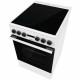 Cuisiniere vitrocéramique HISENSE- HEC5A10WG - 4 foyers - Four convection naturelle 68 L - 0,80 kWh - 50 cm