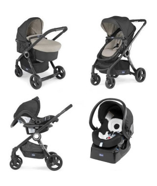 CHICCO Poussette combinée Pack Urban Plus - Des la naissance - Jusqu'a 15kg - Dune