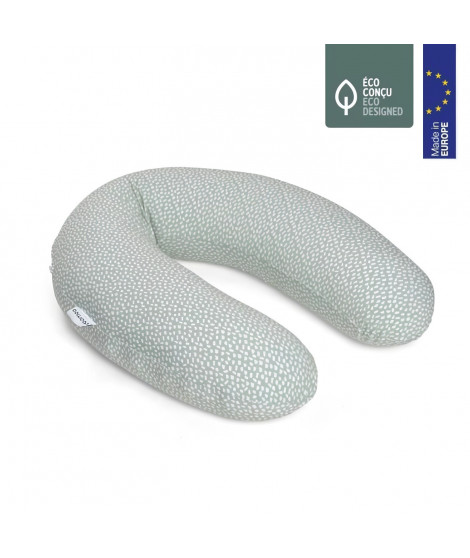 Coussin de Maternité BABYMOOV DOOMOO Buddy - Cloudy kaki - Coton bio et oeko-Tex - 180 x 45 x 16 cm