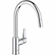 Robinet de cuisine - Chromé - Bec haut en C - Mousseur extractible - Rotation 360 - Limiteur de débit - GROHE Start Curve - 3…