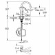 Robinet de cuisine - Chromé - Bec haut en C - Mousseur extractible - Rotation 360 - Limiteur de débit - GROHE Start Curve - 3…