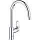 Robinet de cuisine - Chromé - Bec haut en C - Mousseur extractible - Rotation 360° - Limiteur de débit - GROHE Start Flow - 3…