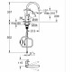 Robinet de cuisine - Chromé - Bec haut en C - Mousseur extractible - Rotation 360° - Limiteur de débit - GROHE Start Flow - 3…