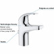 GROHE Mitigeur monocommande lavabo salle de bains Start Curve, taille S, chromé, 23765000