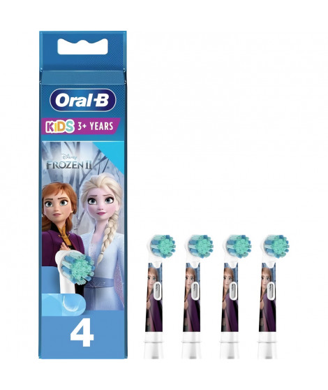 ORAL-B 80352086 - Brossettes de rechange Disney La reine des neiges 2 - Pour brosse a dents éléctrique Oral-B Kids - Lot de 4