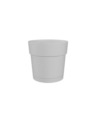 Pot a fleurs et plantes rond CAPRI LARGE - Plastique - Réservoir d'eau - diametre 50 cm - Blanc - ARTEVASI