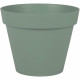 EDA PLASTIQUE - Pot de fleur rond Toscane - Ø 30 x H26 cm - 10 L - Vert laurier