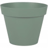 EDA PLASTIQUE - Pot de fleur rond Toscane - Ø 30 x H26 cm - 10 L - Vert laurier