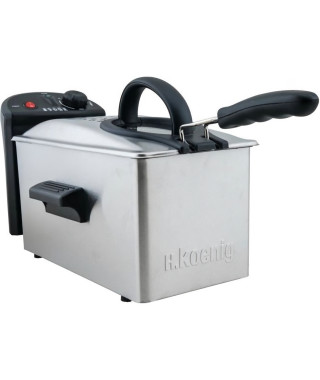 Friteuse électrique HKoeNIG - DFX300 - 3 L - 2100 W - Acier inoxydable