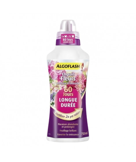 Engrais Fleurs - ALGOFLASH NATURASOL  - Longue Durée 60 jours - 750 mL