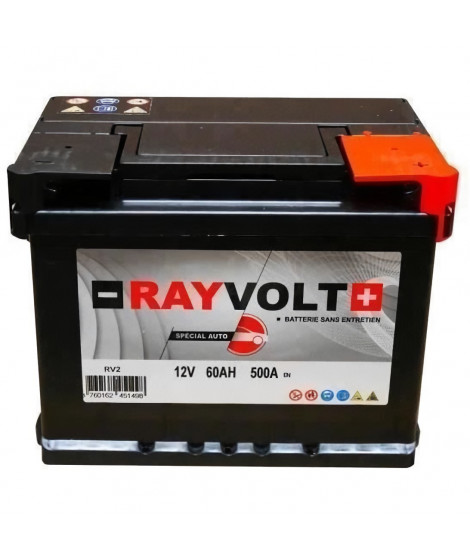 Batterie auto RAYVOLT RV2 60AH 500A