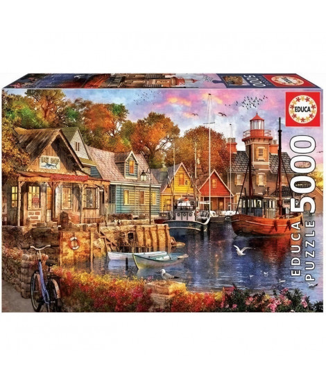 EDUCA Borrás puzzle 5000 pieces coucher de soleil sur Le Port 18015