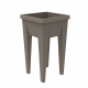 Espace Potager Veg&Table URBAN Taupe - L38,5 x P38,5 x H68 cm - 4 bouchons d'évacuation - EDA