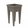 Espace Potager Veg&Table URBAN Taupe - L38,5 x P38,5 x H68 cm - 4 bouchons d'évacuation - EDA