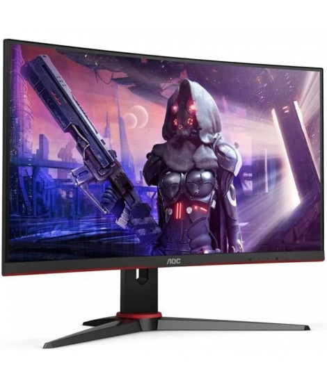 Ecran PC Gamer incurvé - AOC C24G2AE/BK - 23,6 FHD - Dalle VA - 1ms - 165Hz - HDMI / VGA / DisplayPort - FreeSync Premium