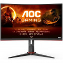 Ecran PC Gamer Incurvé  - AOC - CQ27G2S/BK - 27 VA QHD 1ms 144Hz HDMI DisplayPort USB HP Pivot Réglable en hauteur Freesync P…