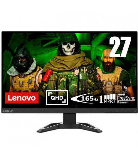 Ecran PC Gamer - LENOVO - G27Q-30 - 27'' QHD - Dalle VA - 1 ms - 165Hz -  HDMI / DisplayPort - AMD FreeSync Premium