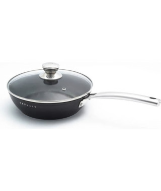 Sauteuse 28 cm + couvercle en verre  BLACK EDITION