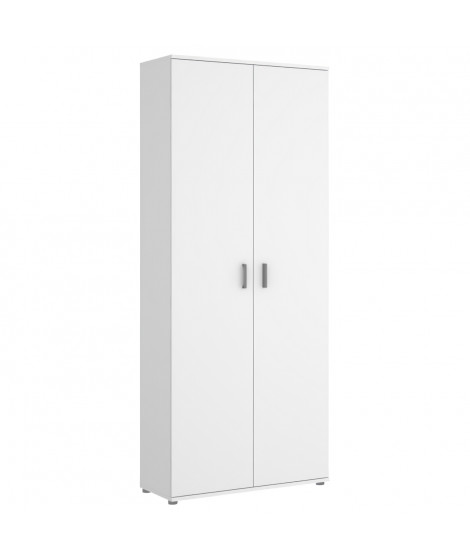 Armoire de buanderie 2 portes - Blanc - L 190 x H 78 x P 35 cm - FIT