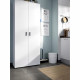 Armoire de buanderie 2 portes - Blanc - L 190 x H 78 x P 35 cm - FIT