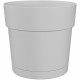 Pot a fleurs et plantes rond CAPRI LARGE - Plastique - Réservoir d'eau - diametre 30 cm - Blanc - ARTEVASI