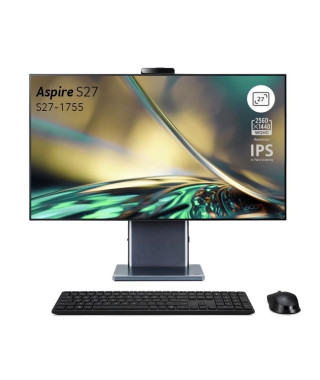 PC tout en un - ACER - Aspire S27-1755 - 27'' QHD IPS - Intel Core i5-1240P - RAM 16 Go - 512 Go SSD - Windows 11 - AZERTY